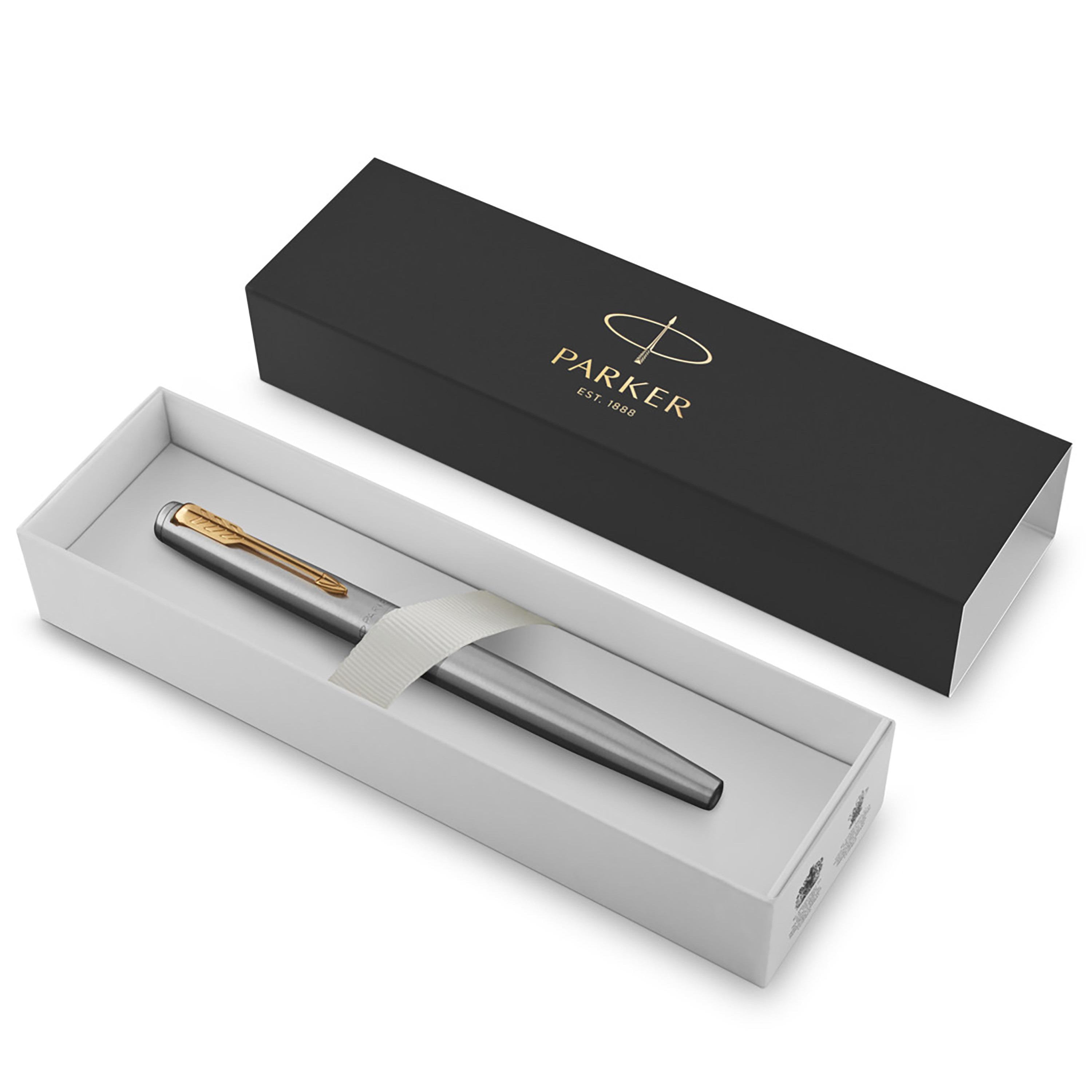 Parker Jotter Fountain Pen - Stainless Steel with Gold Trim