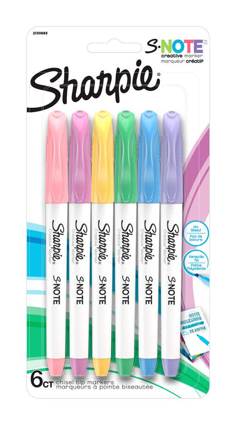 Sharpie S-Note Note Taking Markers Assorted - 6/pk | Atlas Stationers.