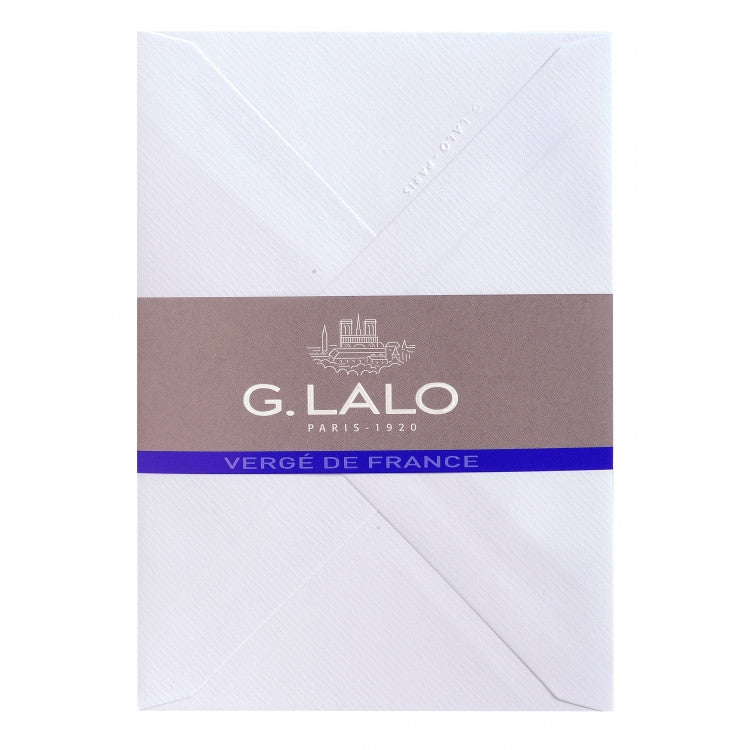 G. Lalo "Verge de France" Envelope, White, 25 Envelopes, 4 1/2" x 6 1/4" | Atlas Stationers.