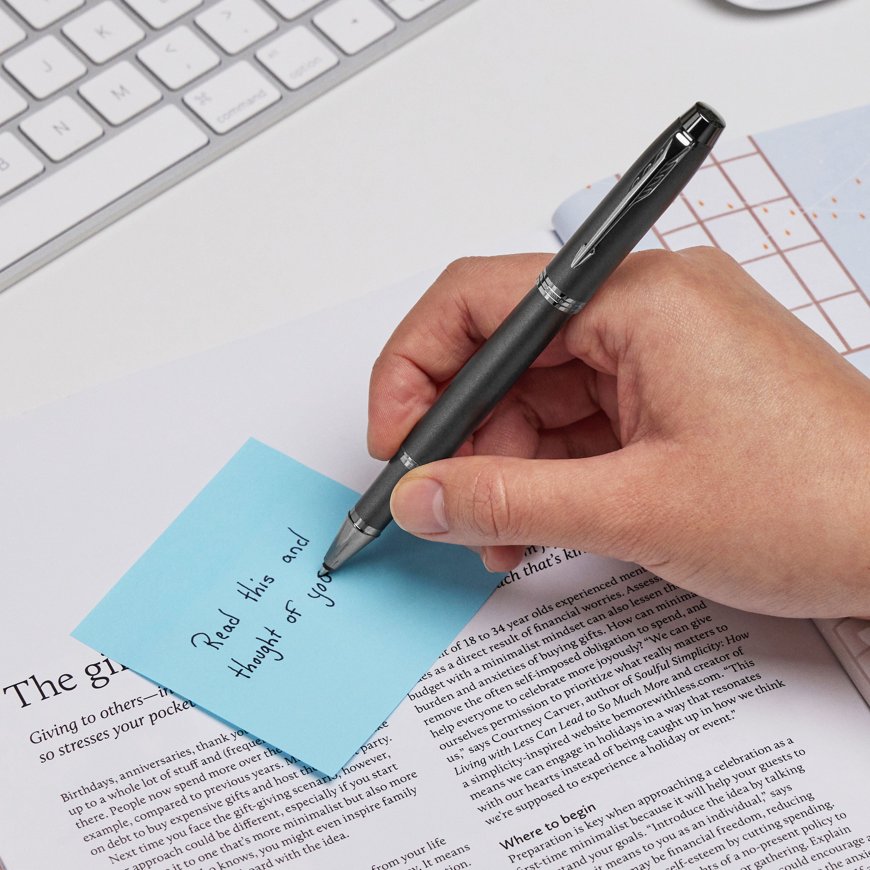 Parker IM Rollerball Pen - Monochrome Gunmetal – Atlas Stationers