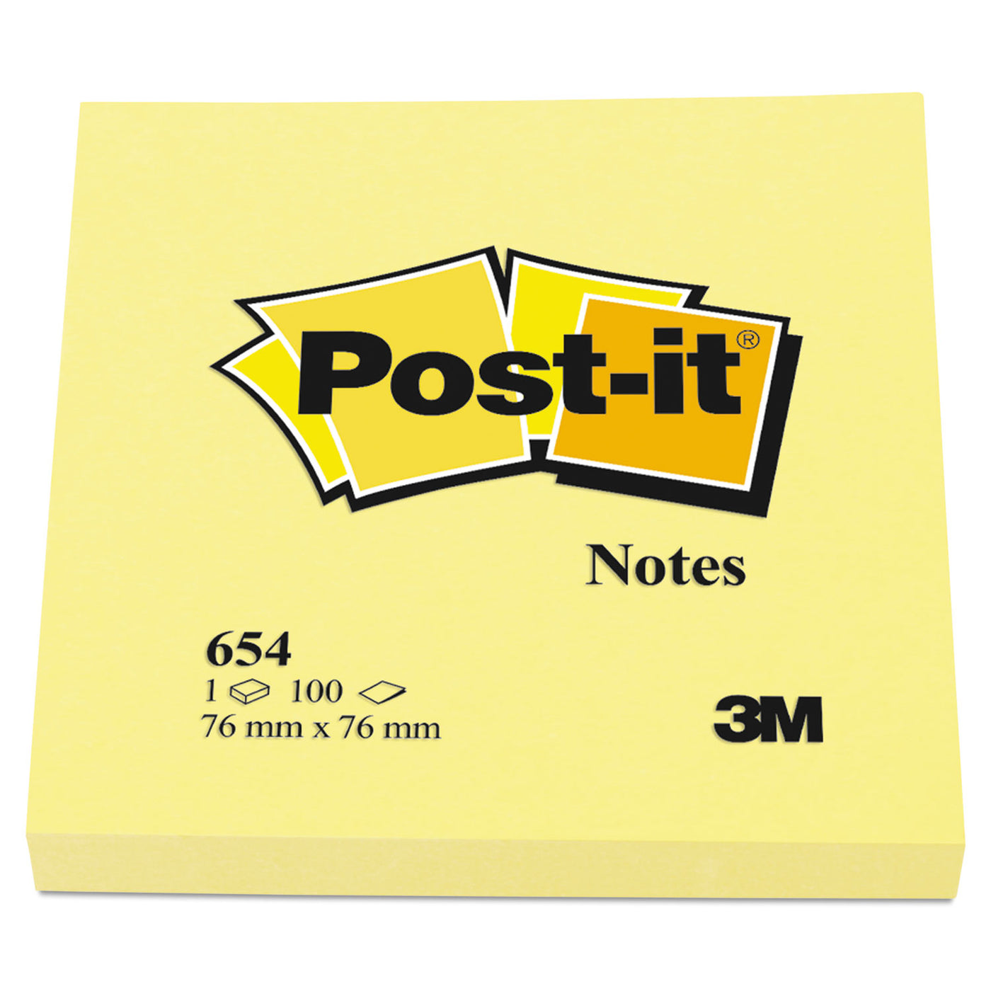 Original Pads In Canary Yellow, 3 X 3, 100-Sheet, 12/pack | Atlas Stationers.