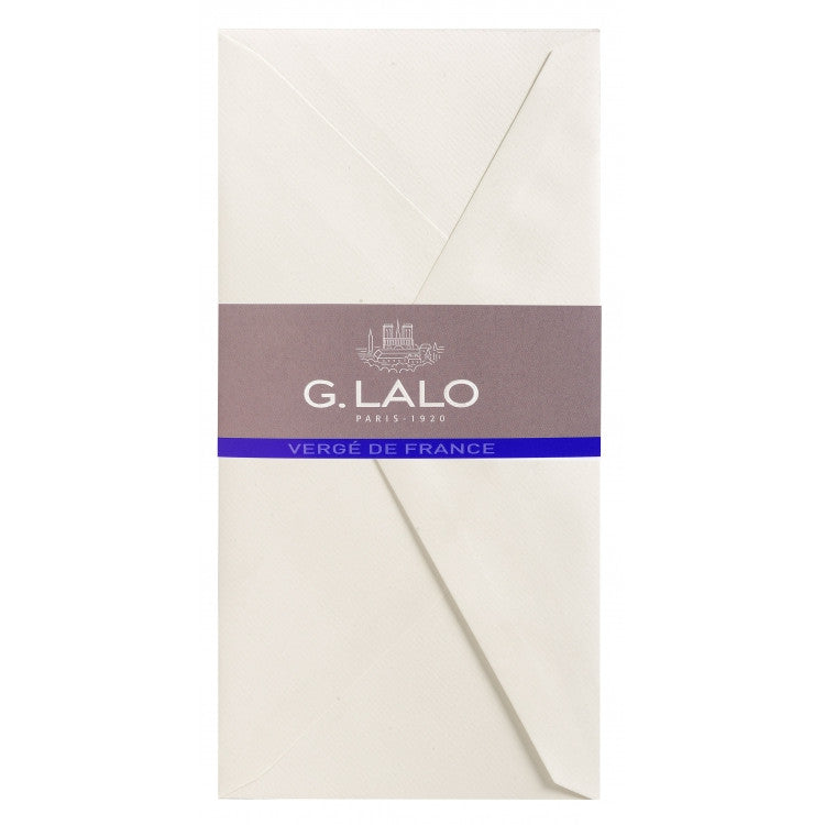 G. Lalo "Verge de France" Envelope, White, 25 Envelopes, 4 1/4" x 8 1/2" | Atlas Stationers.