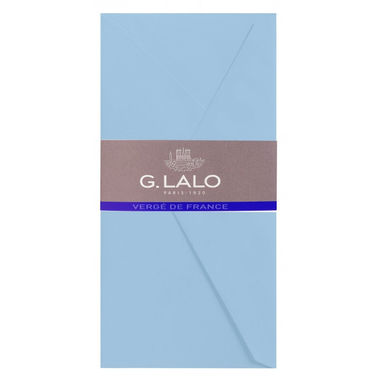 G. Lalo "Verge de France" Envelope, Blue, 25 Envelopes, 4 1/4" x 8 1/2" | Atlas Stationers.