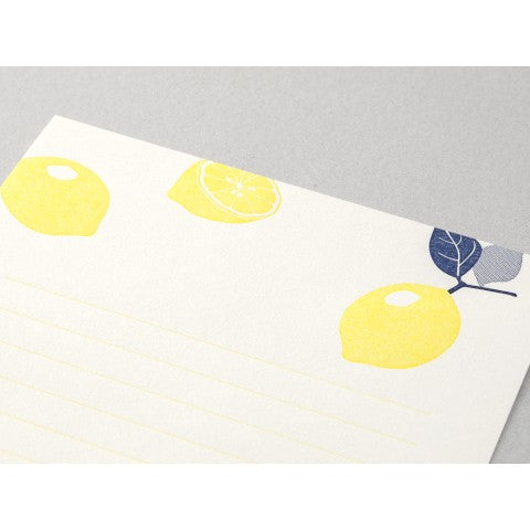 Midori Letterpress Stationery - Lemon | Atlas Stationers.