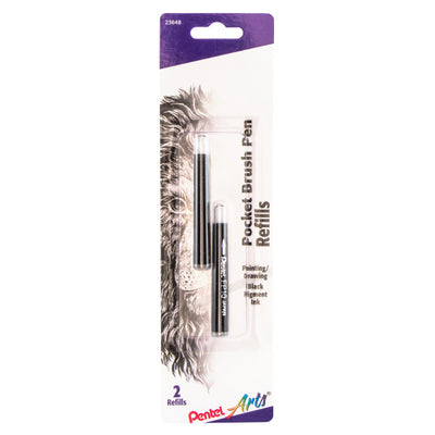 Pocket Brush Pen Refills - Black 2 Pack | Atlas Stationers.