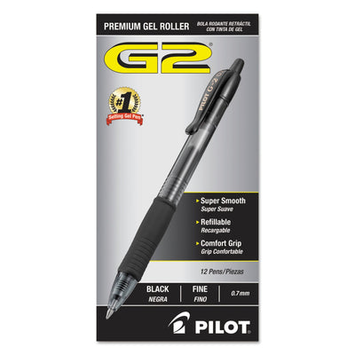 Pilot G2 Gel Pen - Black (Dozen) | Atlas Stationers.