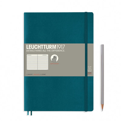 Leuchtturm B5 Softcover Notebook - Pacific Green - Ruled | Atlas Stationers.