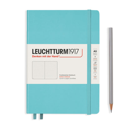 Leuchtturm A5 Hardcover Notebook - Aquamarine -  Dot Grid | Atlas Stationers.