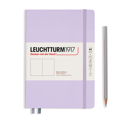 Leuchtturm A5 Hardcover Notebook - Lilac - Plain | Atlas Stationers.