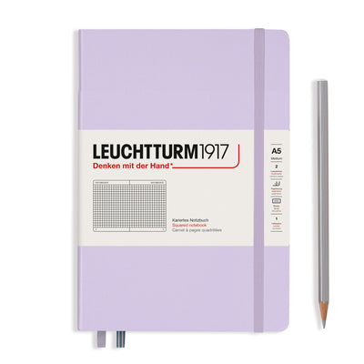 Leuchtturm A5 Hardcover Notebook - Lilac - Squared | Atlas Stationers.