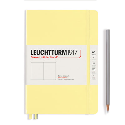 Leuchtturm A5 Hardcover Notebook - Vanilla - Plain | Atlas Stationers.
