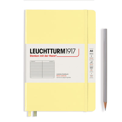 Leuchtturm A5 Hardcover Notebook - Vanilla - Ruled | Atlas Stationers.