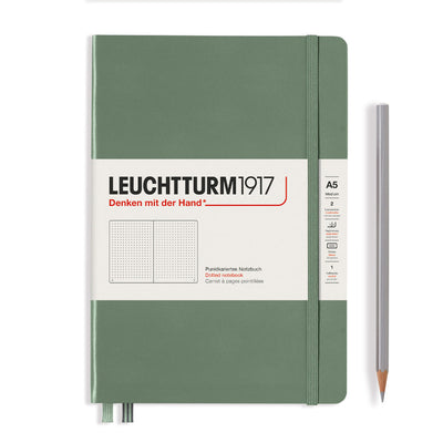 Leuchtturm A5 Hardcover Notebook - Olive - Dot Grid | Atlas Stationers.