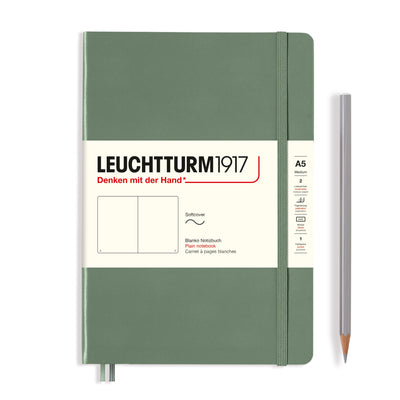 Leuchtturm A5 Softcover Notebook - Olive - Plain | Atlas Stationers.