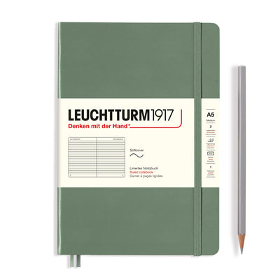 Leuchtturm A5 Softcover Notebook - Olive - Ruled | Atlas Stationers.