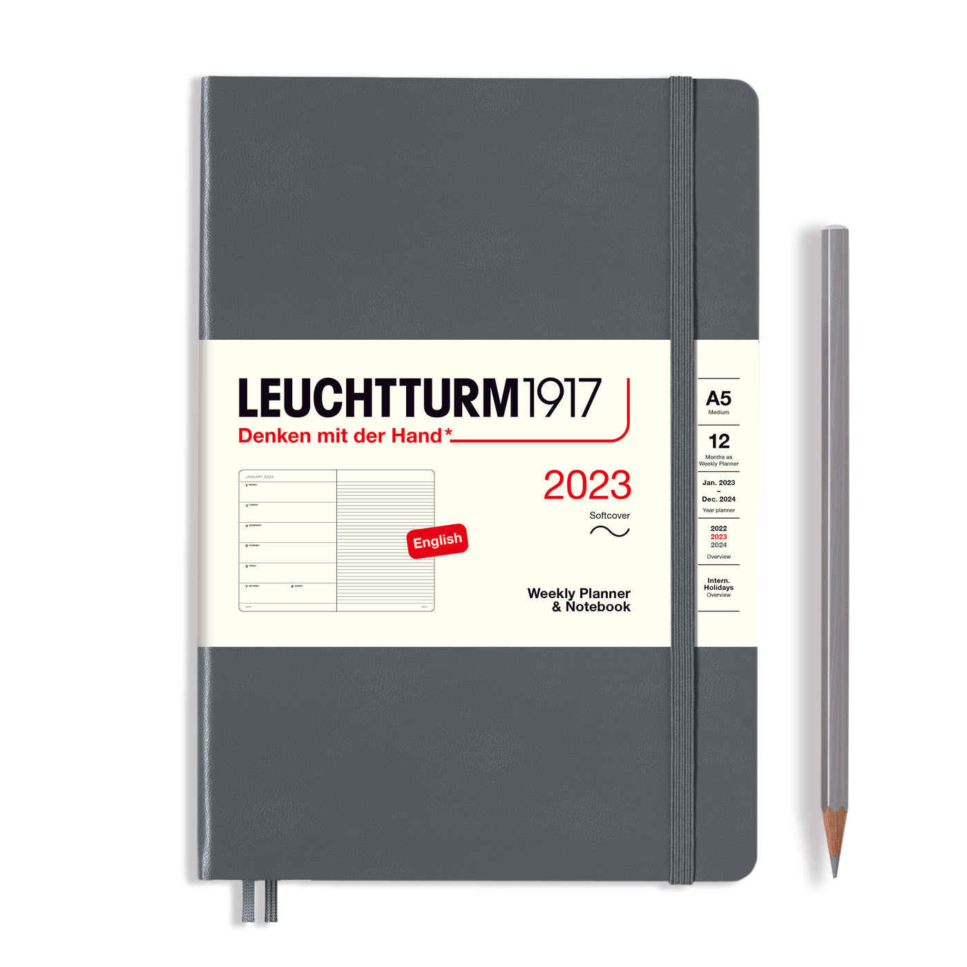 Leuchtturm Weekly Softcover Planner & Notebook - Medium (A5) 5 3/4" x 8 1/4" | Atlas Stationers.
