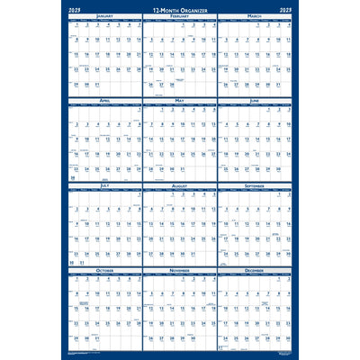 House of Doolittle Laminated Yearly Wall Planner - 24" x 37" | Atlas Stationers.