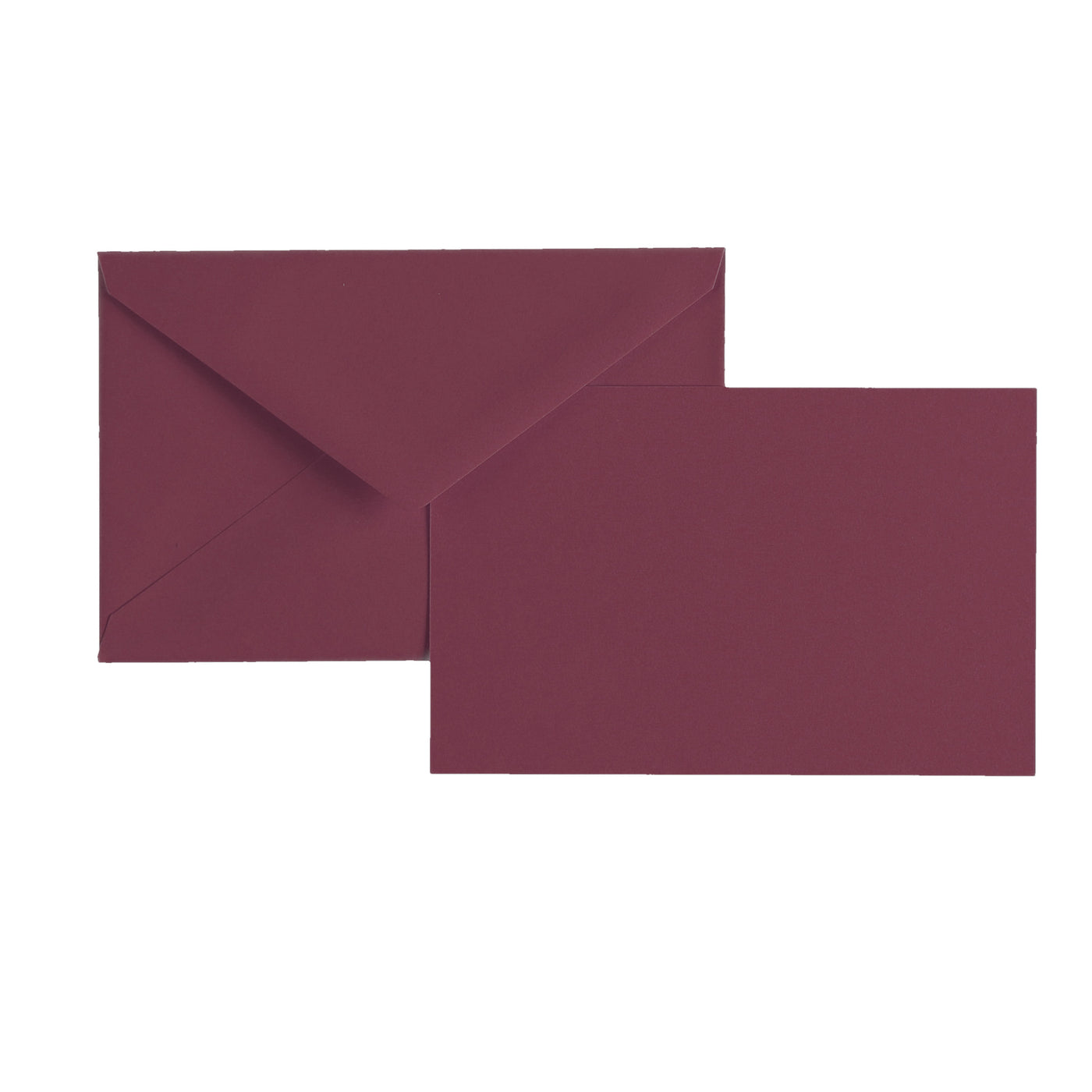 Vellum Stationery Set - Smooth Finish, Flat Card - 3 1/2" x 5 1/2" - Burgundy | Atlas Stationers.