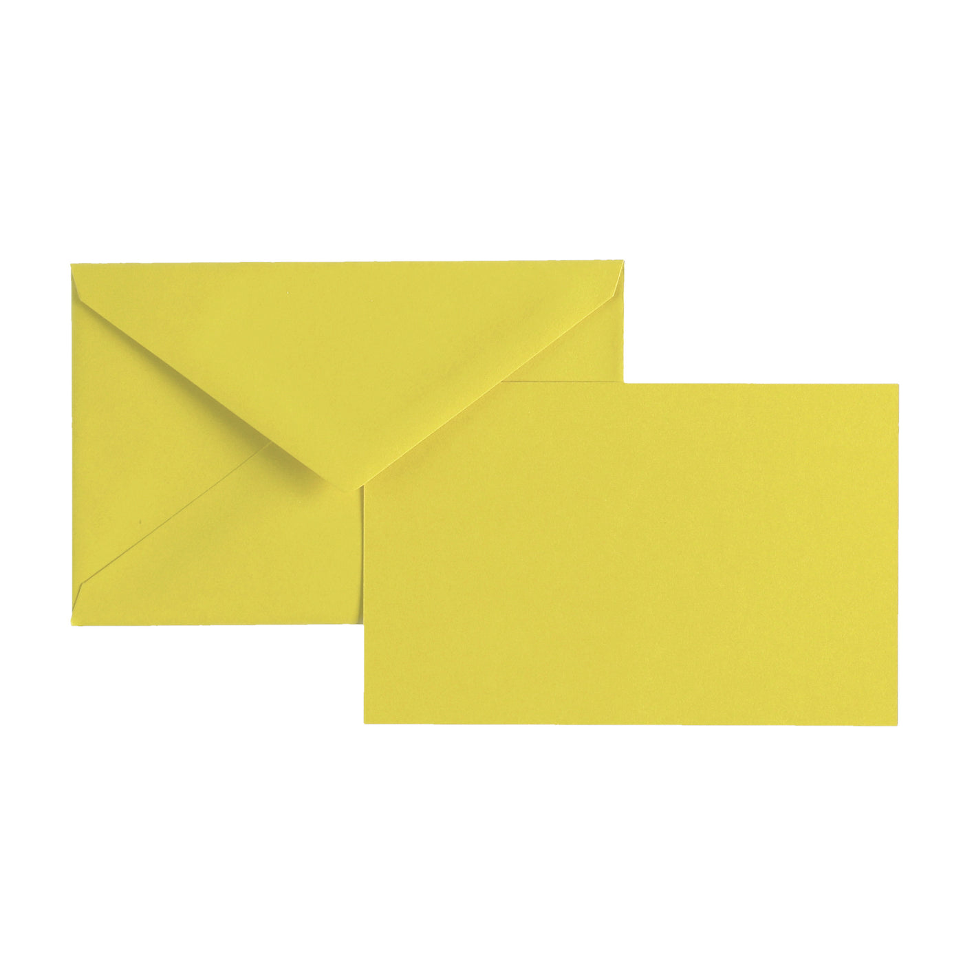 Vellum Stationery Set - Smooth Finish, Flat Card - 3 1/2" x 5 1/2" - Yellow | Atlas Stationers.