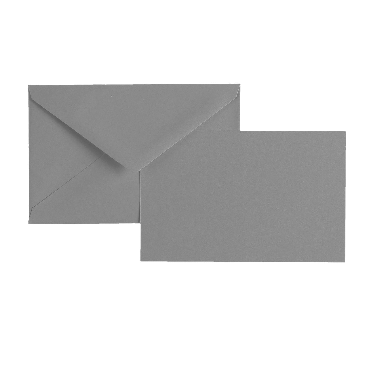 Vellum Stationery Set - Smooth Finish, Flat Card - 3 1/2" x 5 1/2" - Grey | Atlas Stationers.