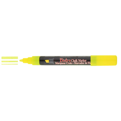 Bistro Chisel Tip Chalk Marker - Fluorescent Yellow | Atlas Stationers.