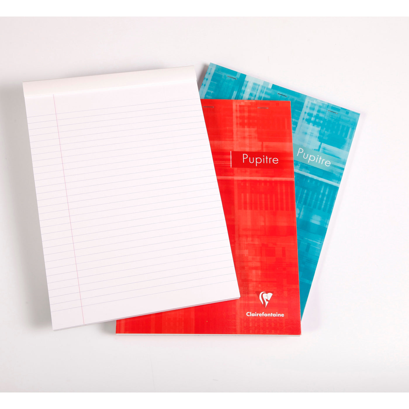 Clairefontaine Staplebound Notepad - Ruled w/ margin 80 sheets - 8 1/2 x 11 3/4 - Assorted | Atlas Stationers.