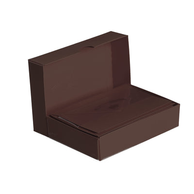 Vellum Stationery Set - Smooth Finish, Flat Card - 3 1/2" x 5 1/2" - Brown | Atlas Stationers.