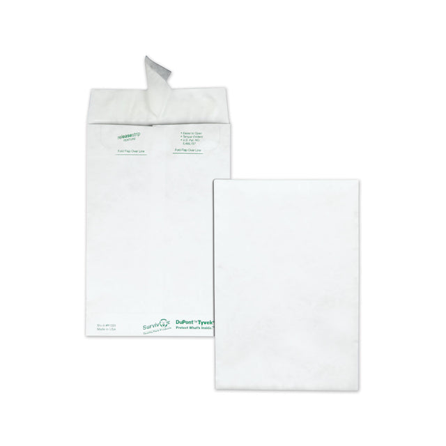 CATALOG MAILERS, DUPONT TYVEK, #6 1/2, CHEESE BLADE FLAP, REDI-STRIP CLOSURE, 6 X 9, WHITE, 100/BOX | Atlas Stationers.