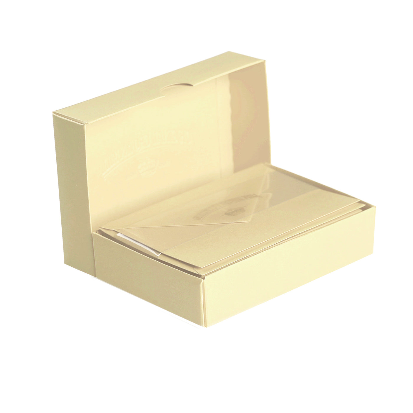 Vellum Stationery Set - Smooth Finish, Flat Card - 3 1/2" x 5 1/2" - Butter | Atlas Stationers.
