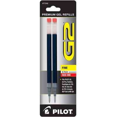 Pilot G2 Premium Gel Refill - Red | Atlas Stationers.