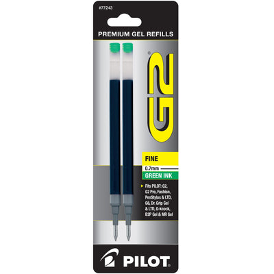 Pilot G2 Premium Gel Refill - Green | Atlas Stationers.