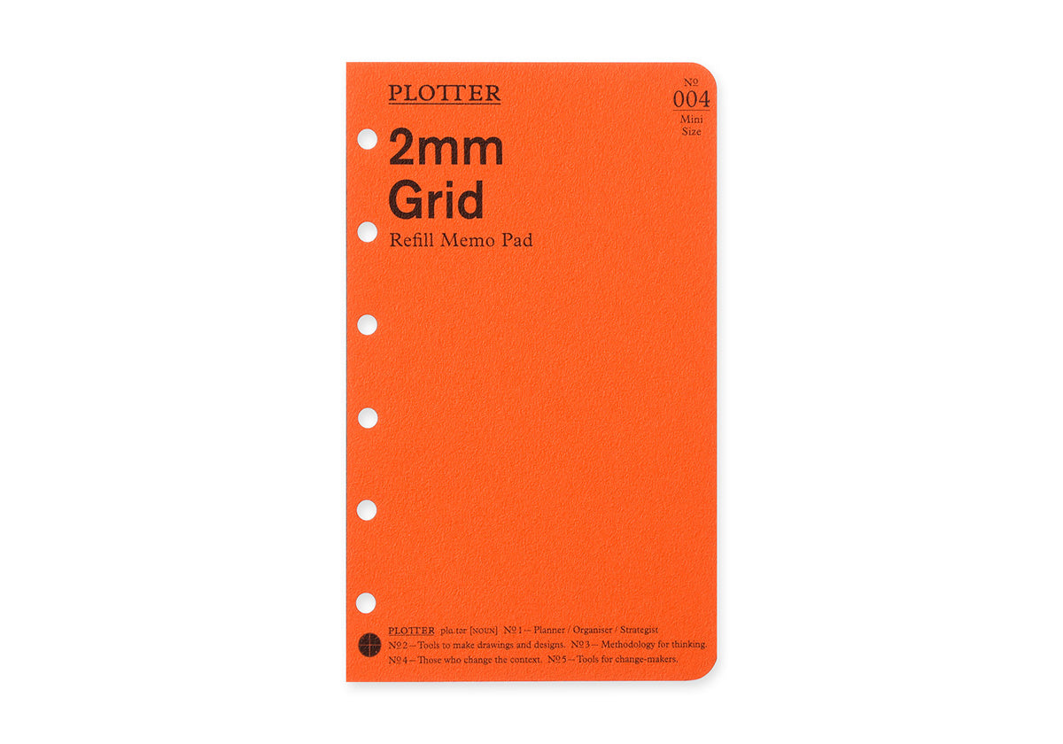 PLOTTER mini 2mm Gridメモパッド付属 Plotter Refill Memo Pad - Grid - Mini Size – Atlas Stationers
