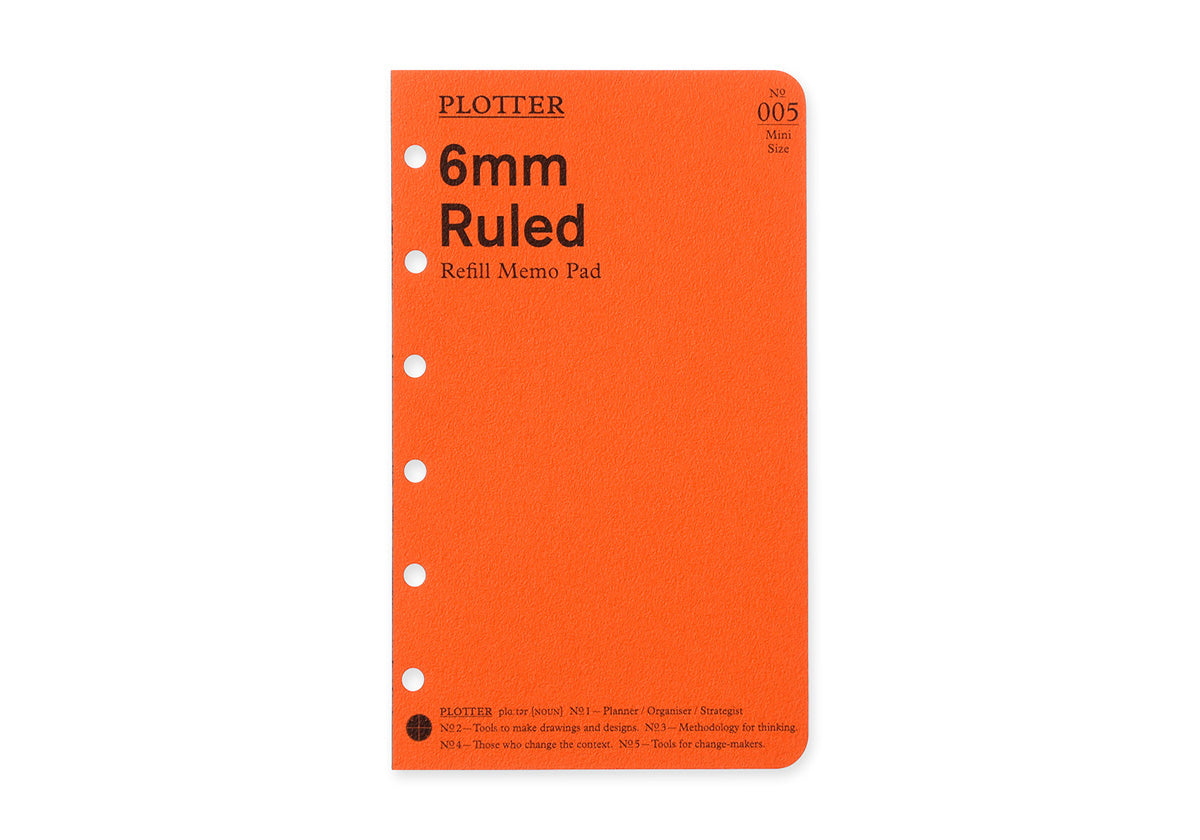 Plotter Refill Memo Pad - Ruled - Mini Size