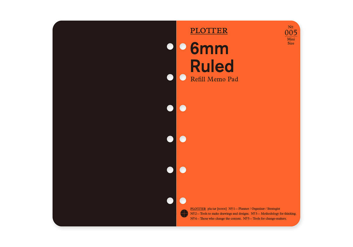 Plotter Refill Memo Pad - Ruled - Mini Size