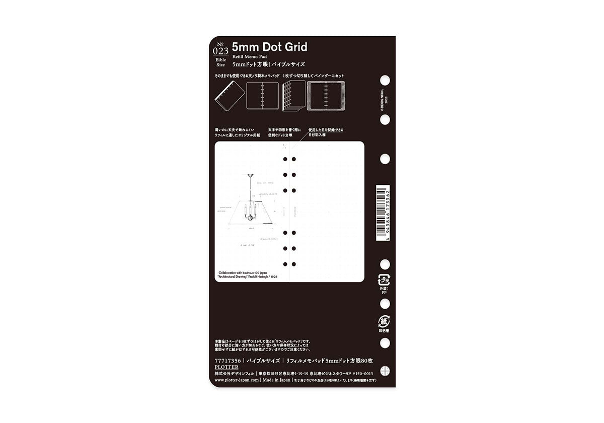 Plotter Refill Memo Pad - Dot Grid - Bible Size