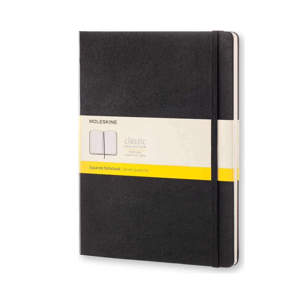 Moleskine XL Classic Hard Cover Notebook - Black - Squared | Atlas Stationers.
