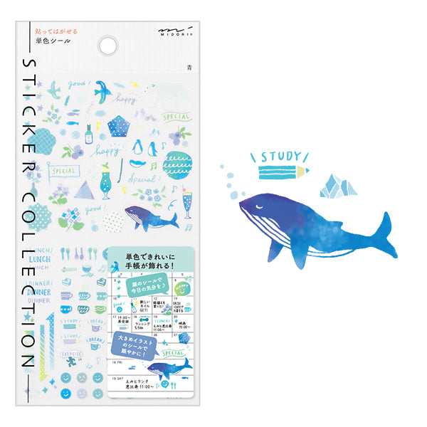 Midori Stickers - Blue | Atlas Stationers.