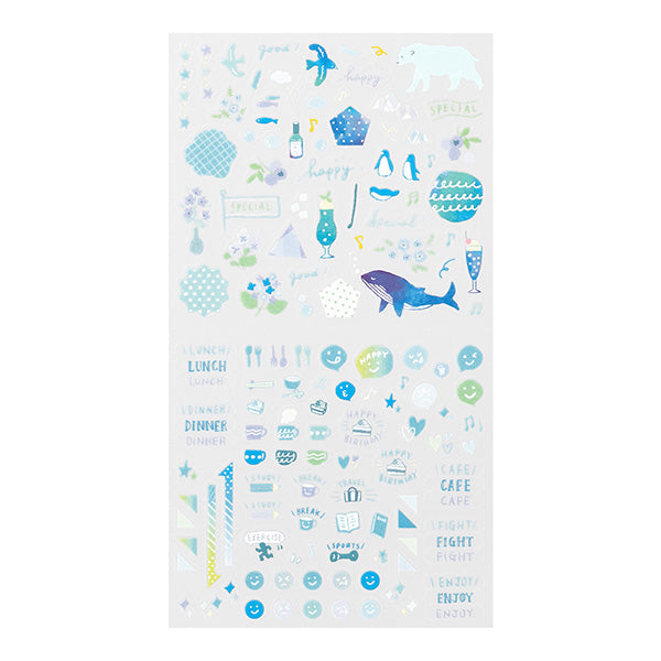 Midori Stickers - Blue | Atlas Stationers.