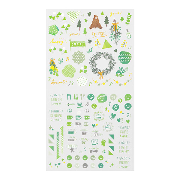 Midori Stickers - Green | Atlas Stationers.