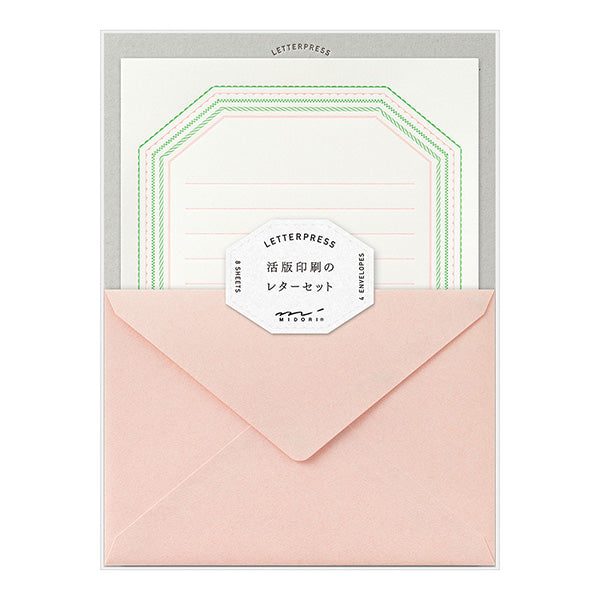 Midori Letterpress Stationery - Frame Pink | Atlas Stationers.