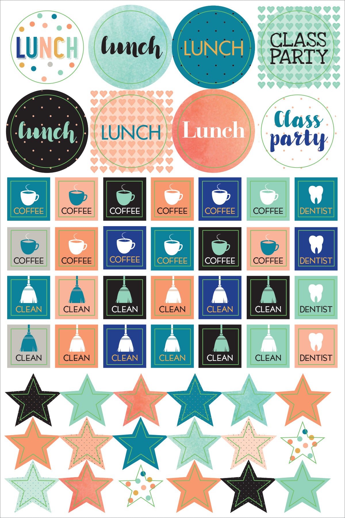 ESSENTIALS MOM'S PLANNER STICKERS | Atlas Stationers.