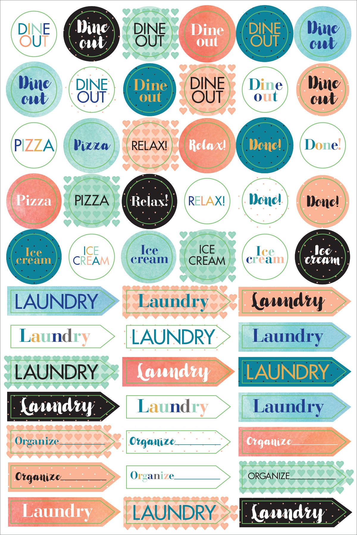 ESSENTIALS MOM'S PLANNER STICKERS | Atlas Stationers.