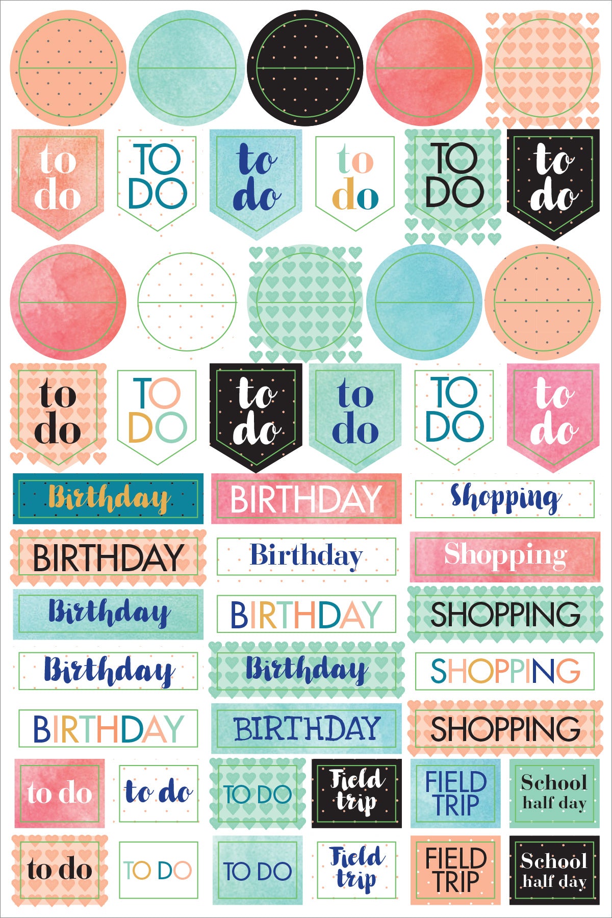 ESSENTIALS MOM'S PLANNER STICKERS | Atlas Stationers.