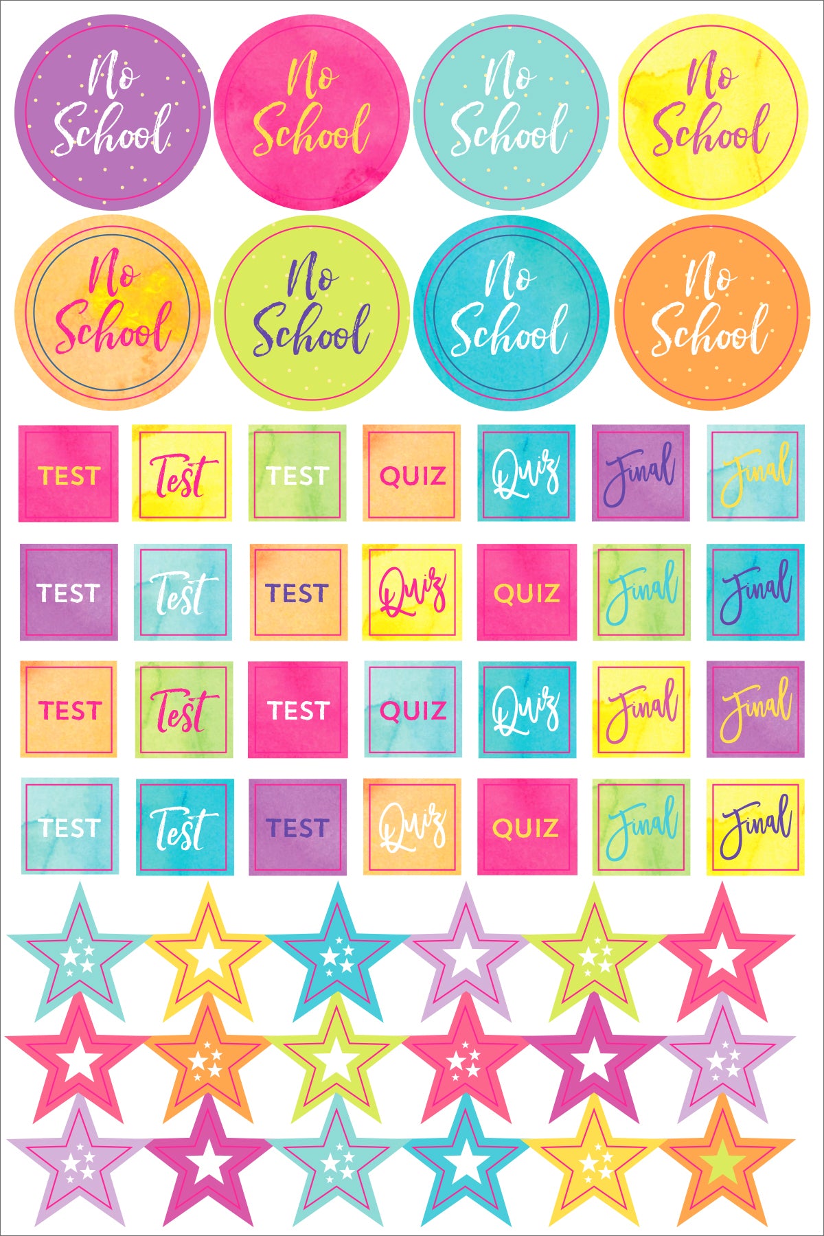 ESSENTIALS STUDENT PLANNER STICKERS | Atlas Stationers.