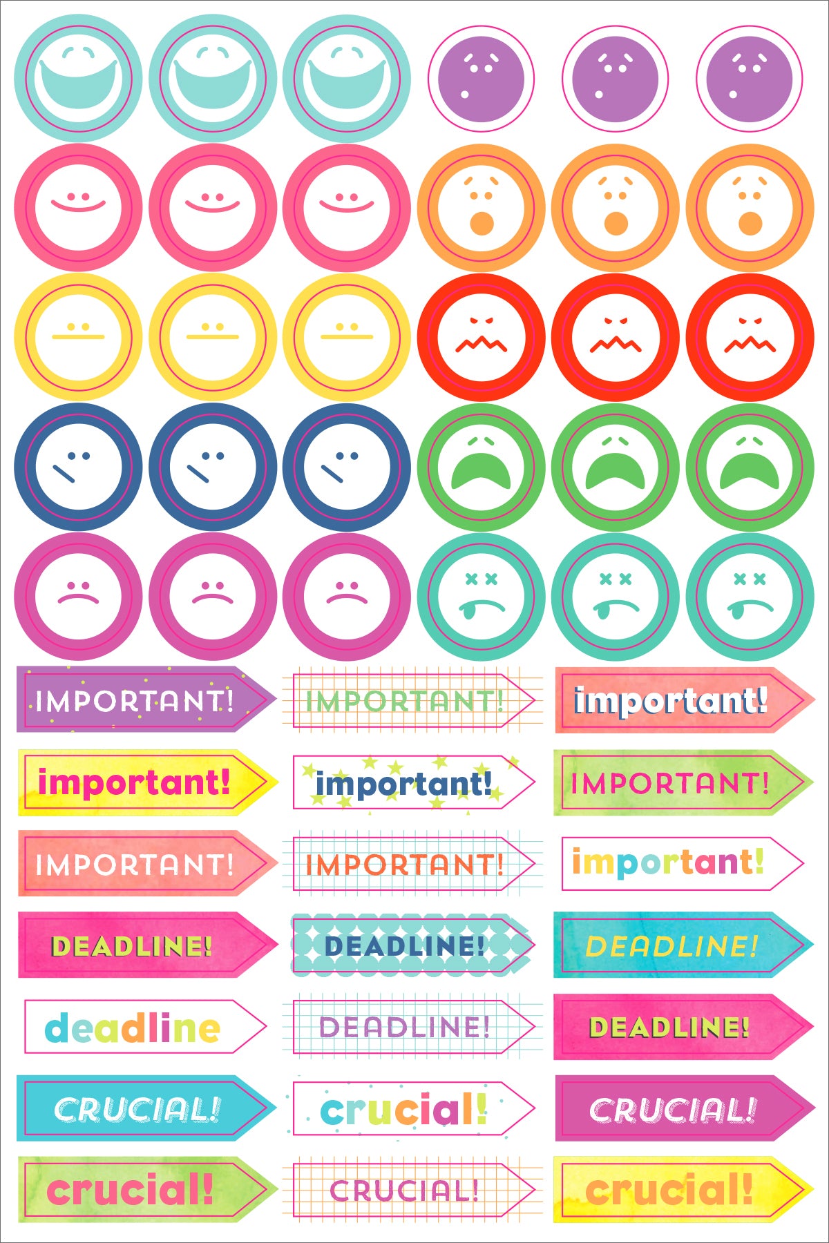 ESSENTIALS STUDENT PLANNER STICKERS | Atlas Stationers.