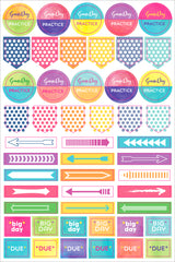 ESSENTIALS STUDENT PLANNER STICKERS | Atlas Stationers.