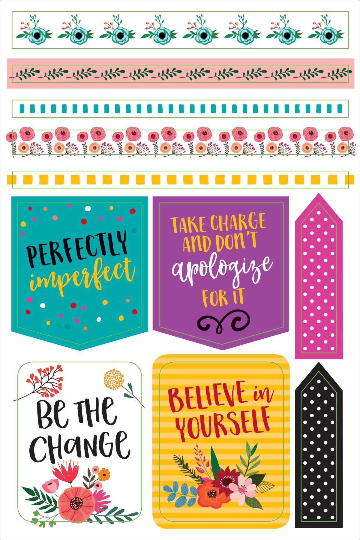 ESSENTIALS WAKE UP, KICK ASS, REPEAT. PLANNER STICKERS | Atlas Stationers.
