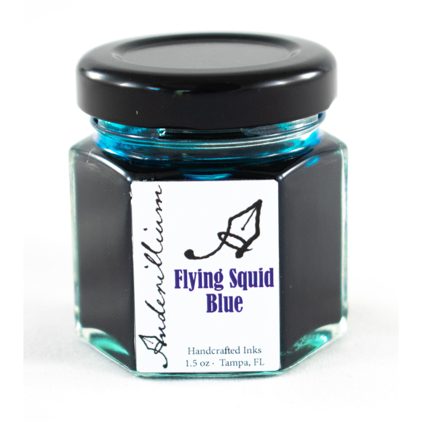 Anderillium Flying Squid Blue 1.5 Oz Bottled Ink | Atlas Stationers.