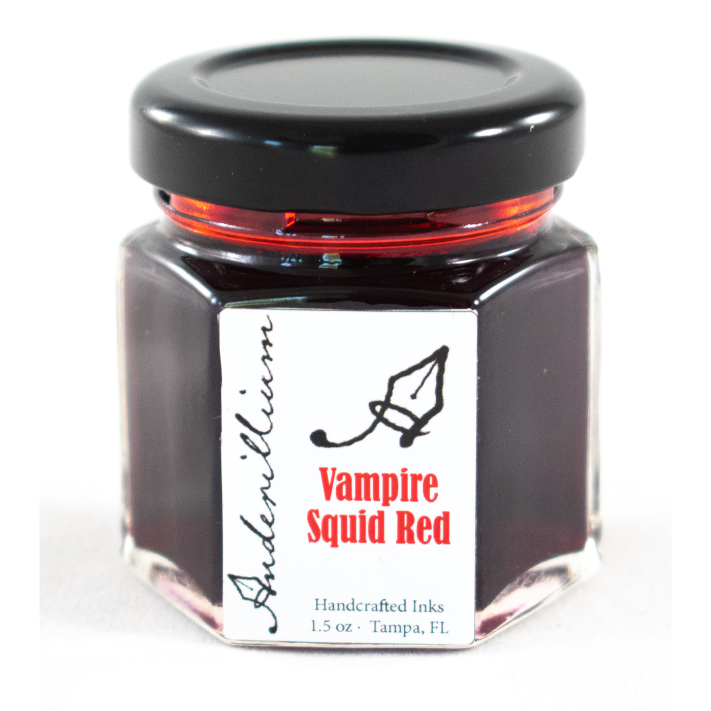 Anderillium Vampire Squid Red - 1.5 Oz Bottled Ink | Atlas Stationers