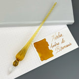 Jacques Herbin Round Glass Dip Pen - Amber